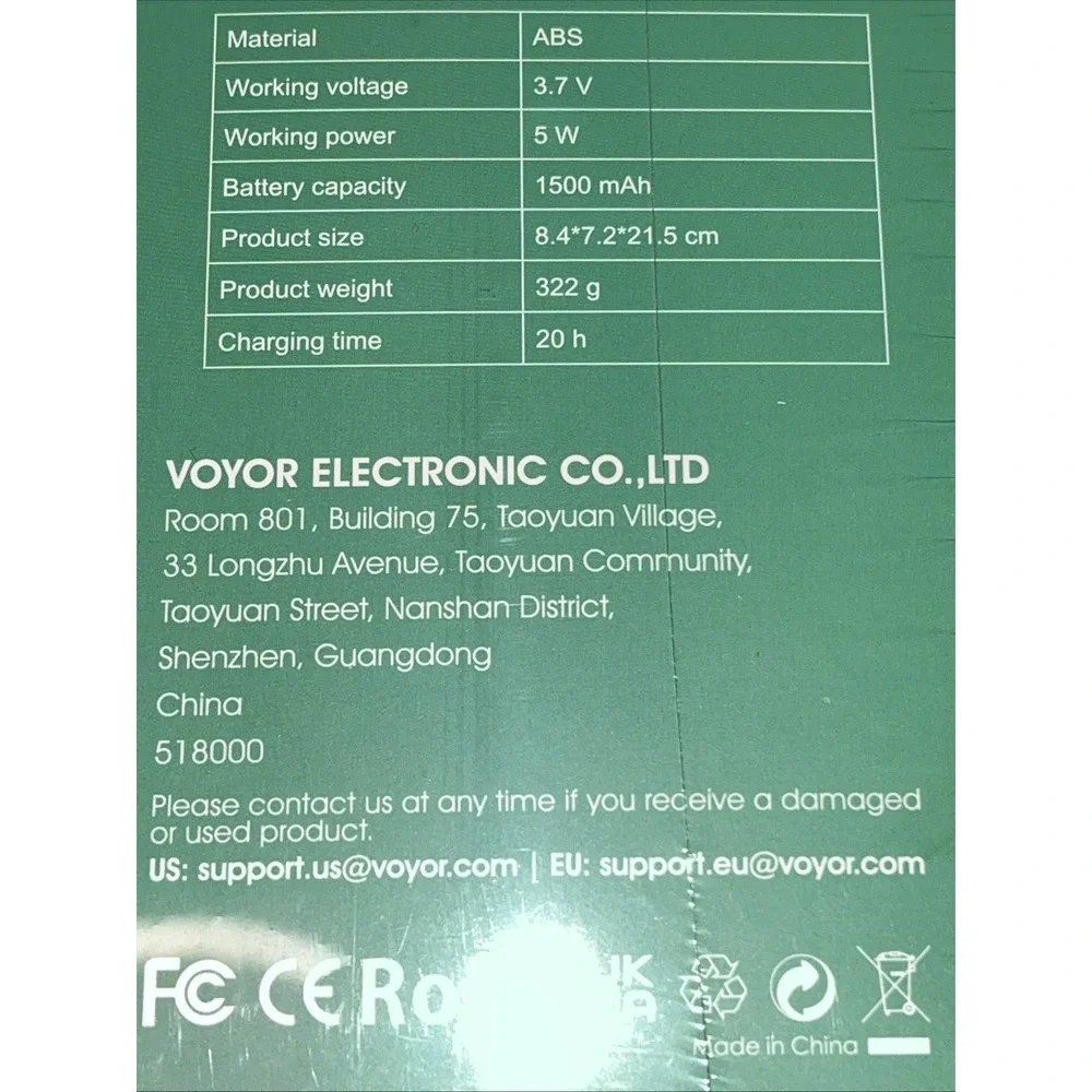 VOYOR Water Flosser Oral Irrigator Cordless Rechargeable Dental Water New/Sealed